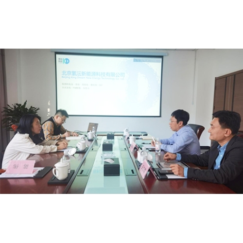 公司總經理呂大偉、總經理助理王志勇赴東旭集團氫能融合產業園，與投資中心總經理張茜、北京氫沄新能源科技公司理事趙珩接洽，建立合作意向